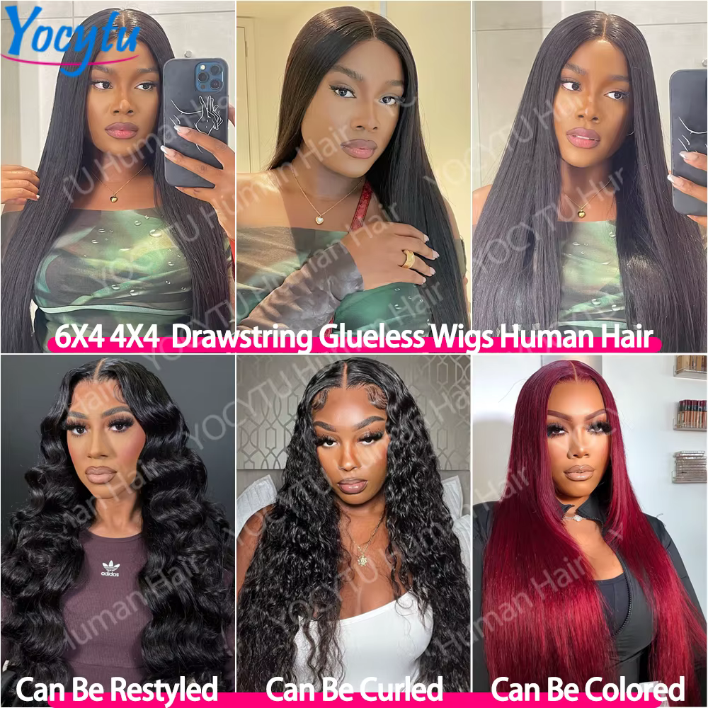 30 Pouces Perruques Cheveux Humains Perruques Cheveux Humains Sans Colle Droites Perruques Frontales