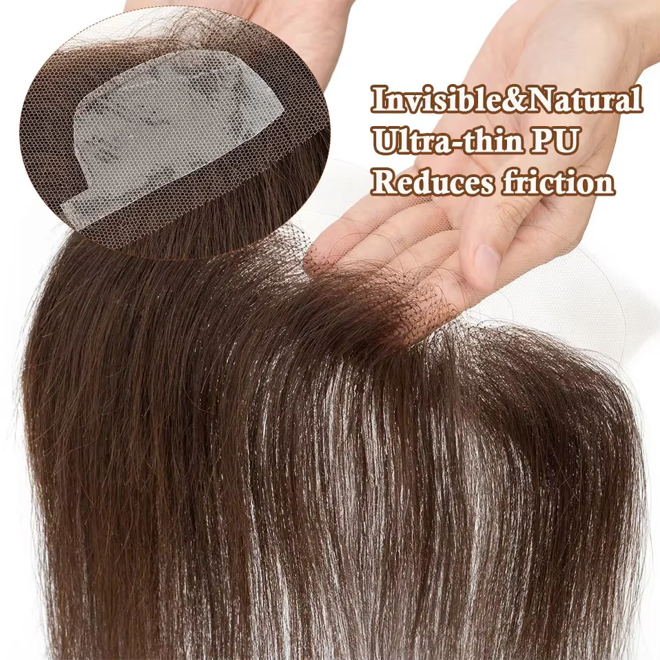 Perruque Lace Frontal Wig naturelle, naissance des cheveux, 13 × 2 pouces, avec ligne de pêche régla