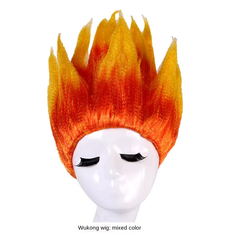 Perruque de Costume de Cosplay pour enfants-moelleux Style de tête Saiyan Lianhua de Dragon Ball Son
