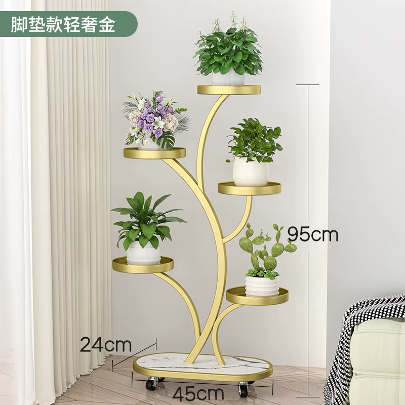 Étagères de rangement pour plantes de terrasse, serre, présentoirs décoratifs en métal, meubles de t
