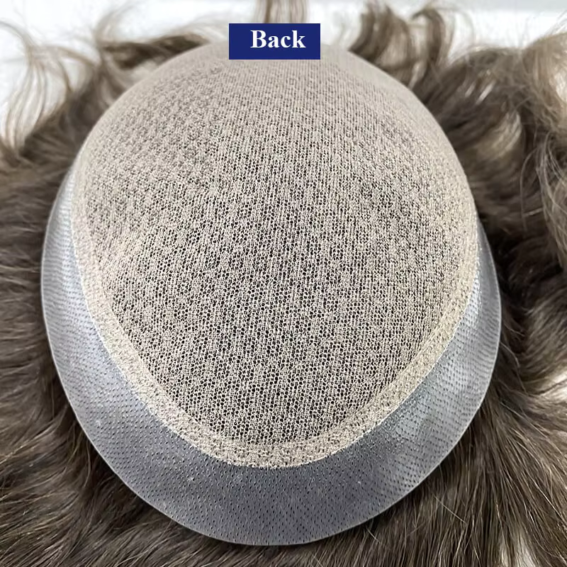 Australie Double couches hommes perruque respirant mâle cheveux prothèse dentelle PU cheveux, homme