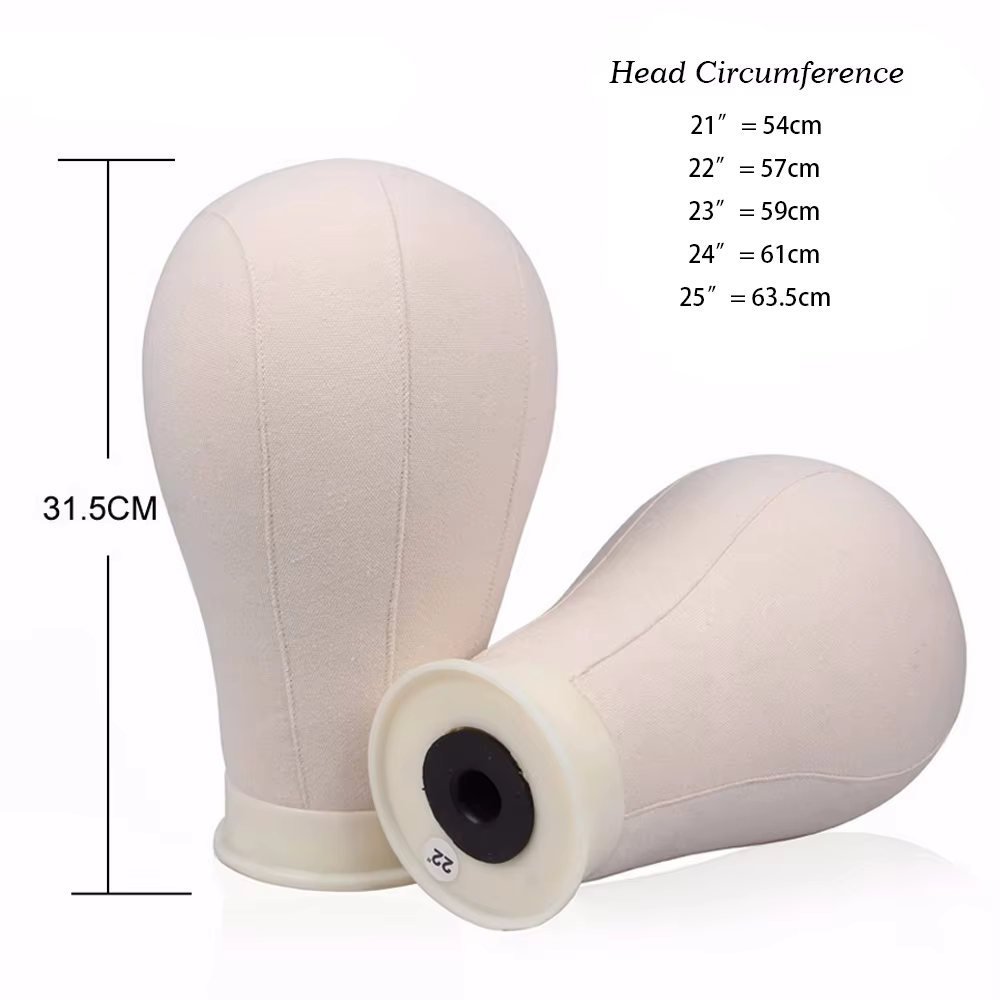 Nunify Mannequin tête support de perruque Rose Rose 22 "tête en toile 21-25" support de tête de perr
