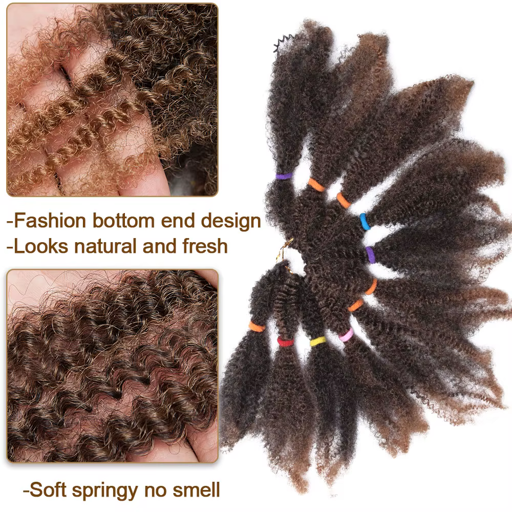 Afro crépus cheveux pré étiré Afro crépus torsion cheveux tressage cheveux crépus torsion Crochet tr