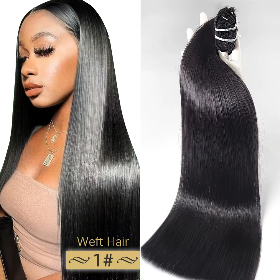 Extensions de cheveux naturels 100 % humains REMI pour femmes, mèches de cheveux colorées cousues, p