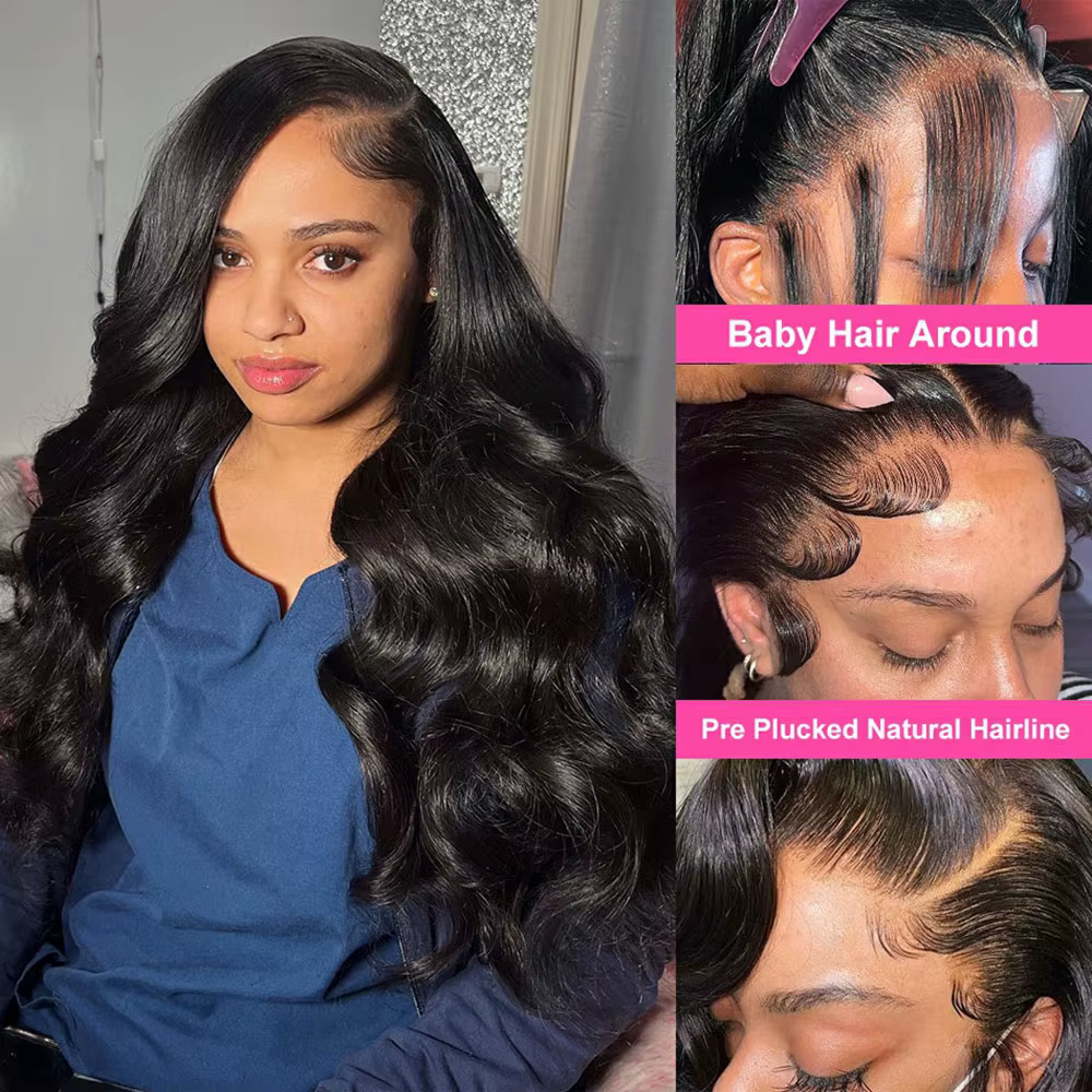 Surprise ! ! ! PRPromotion-Perruque brésilienne Body Wave pour femme, 13x4, 13x6, 360 Transparent La