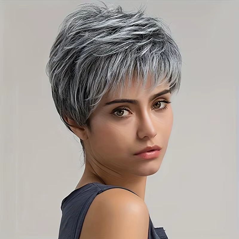 Perruque synthétique pour femme avec ondulations latérales, perruque noire bouclée volumineuse et te