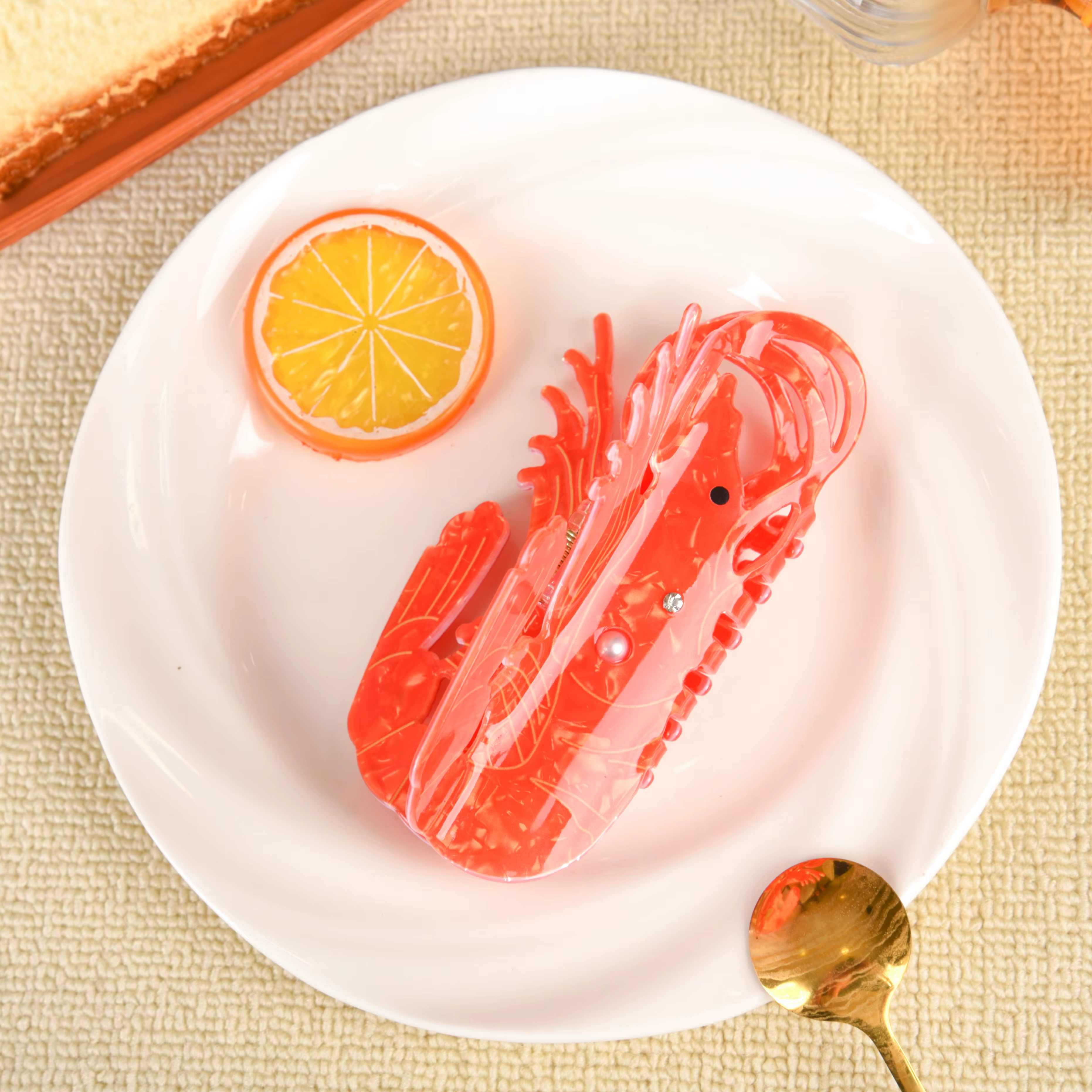 Pinces à cheveux en forme de crabe, animaux marins créatifs, homard, en acrylique, pour femmes et fi
