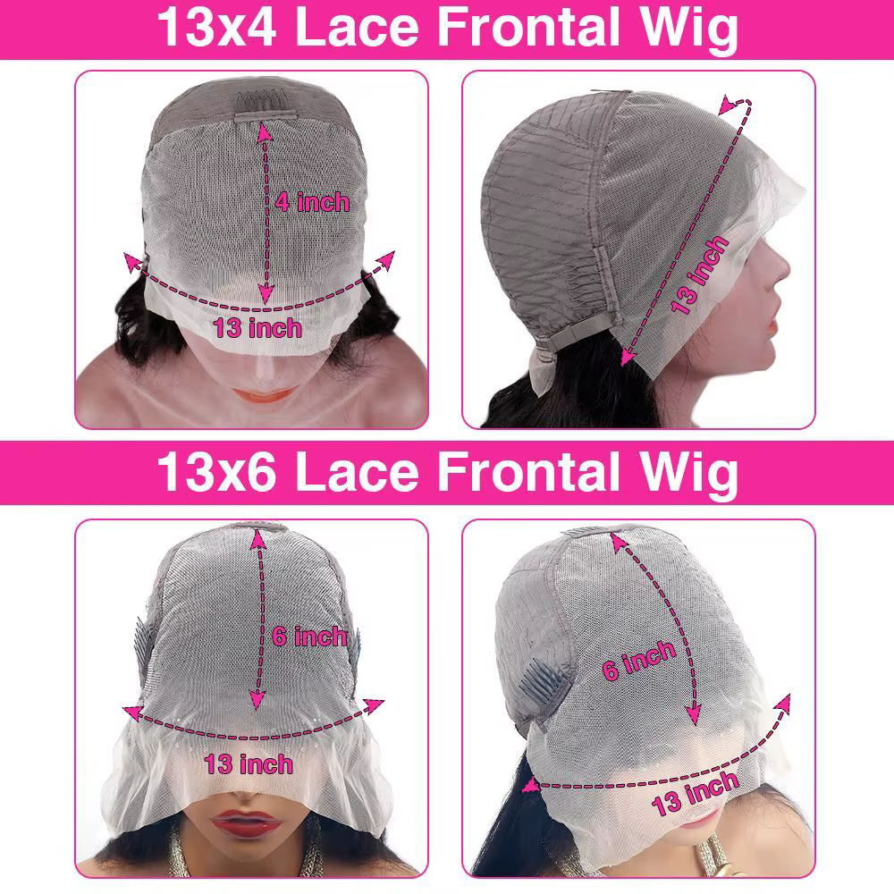 Perruque Lace Front Wig Body Wave Brésilienne Naturelle, Cheveux Humains, Brun Foncé, Chocolat, Pre-