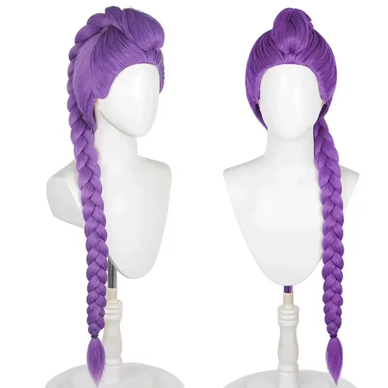 Perruque de Cosplay violette Rumi, personnage de dessin animé amélioré de haute qualité, perruques s