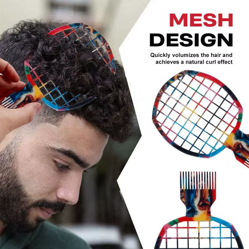 1/2 pièces Afro cheveux bouclés filet peigne en acier inoxydable choisir cheveux fourchette peigne D