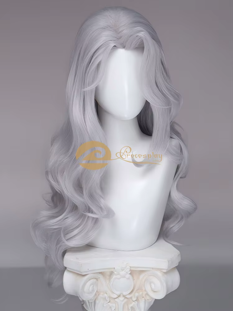 Perruque de Cosplay Felicia Hardy, cheveux longs gris, accessoires de jeu pour femmes adultes