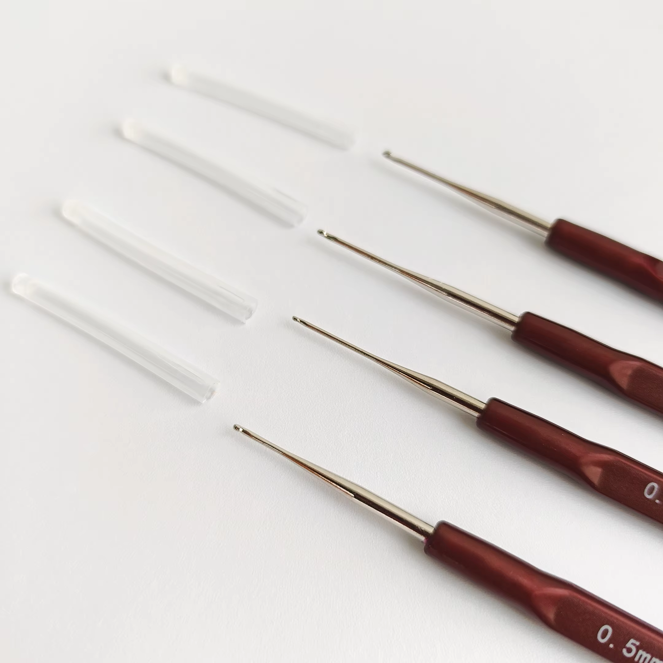 Crochet à tricoter aiguille Dreadlock outils de cheveux crochets en plastique métallique 0.5Mm 0.6Mm