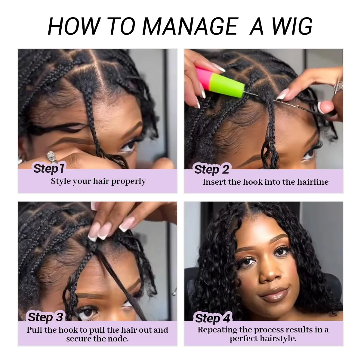 Extensions de cheveux humains bouclés bouddhistes 100 % naturels pour tresses au crochet, style bohè