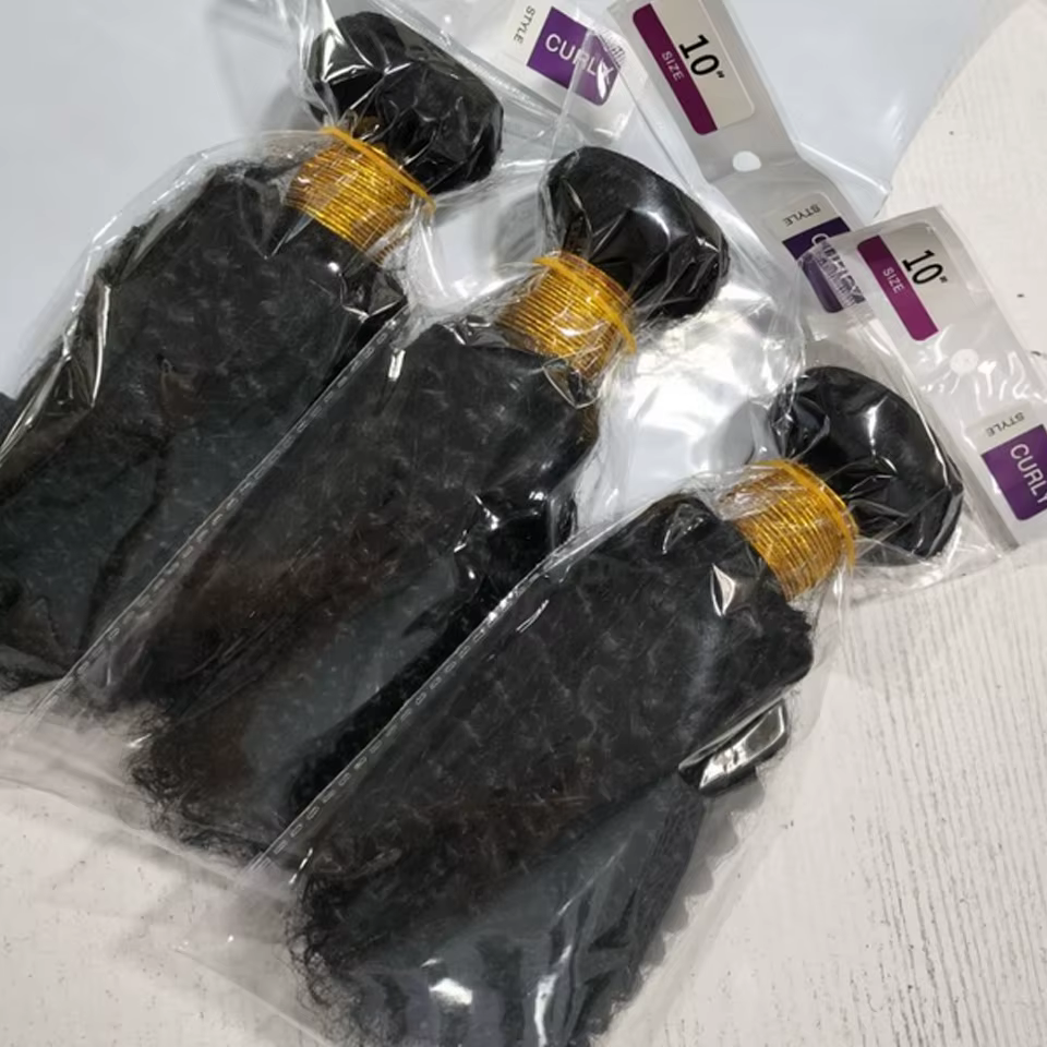 BINF cheveux crépus bouclés paquets de cheveux humains en gros 8-40 pouces 1/2/3/4 pièces Extensions