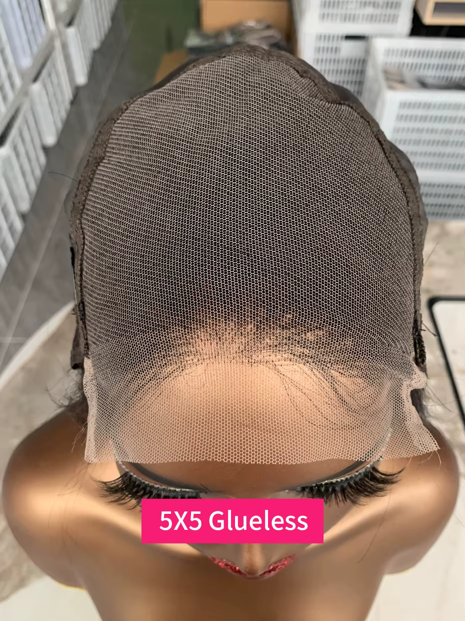 Perruque sans colle 5x5 15A SDD Full Bob en cheveux humains, prête à porter, densité 250, origine vi