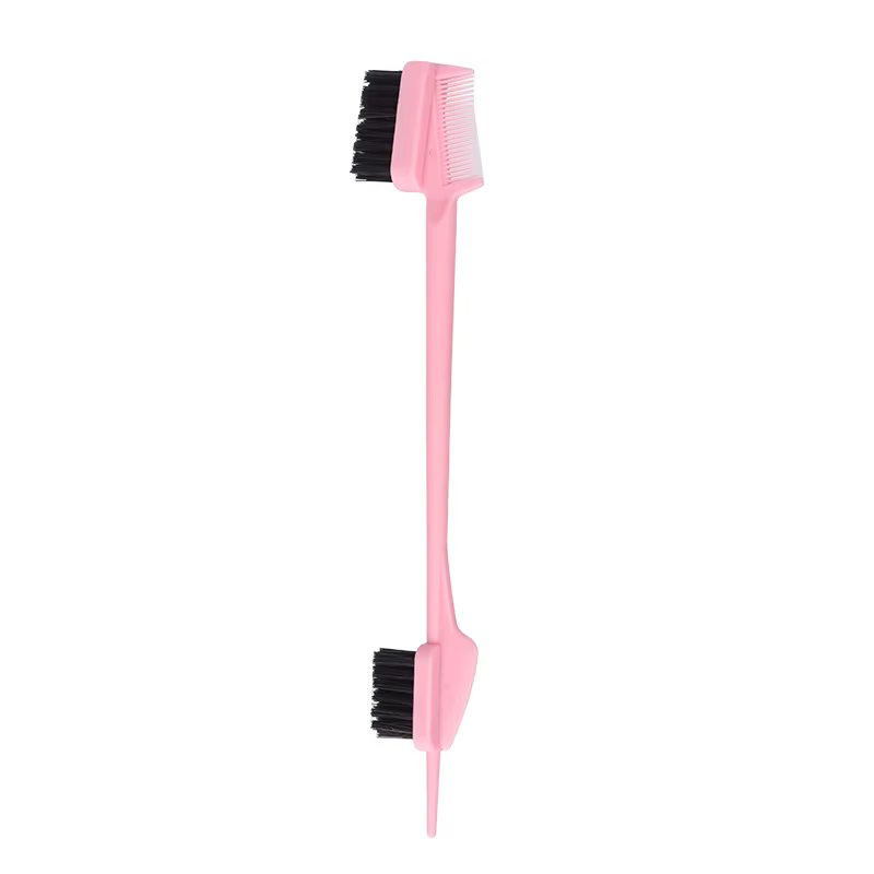 Brosse de coiffure pour le modelage des bords, brosse à double tête avec peigne à dents fines, spéci