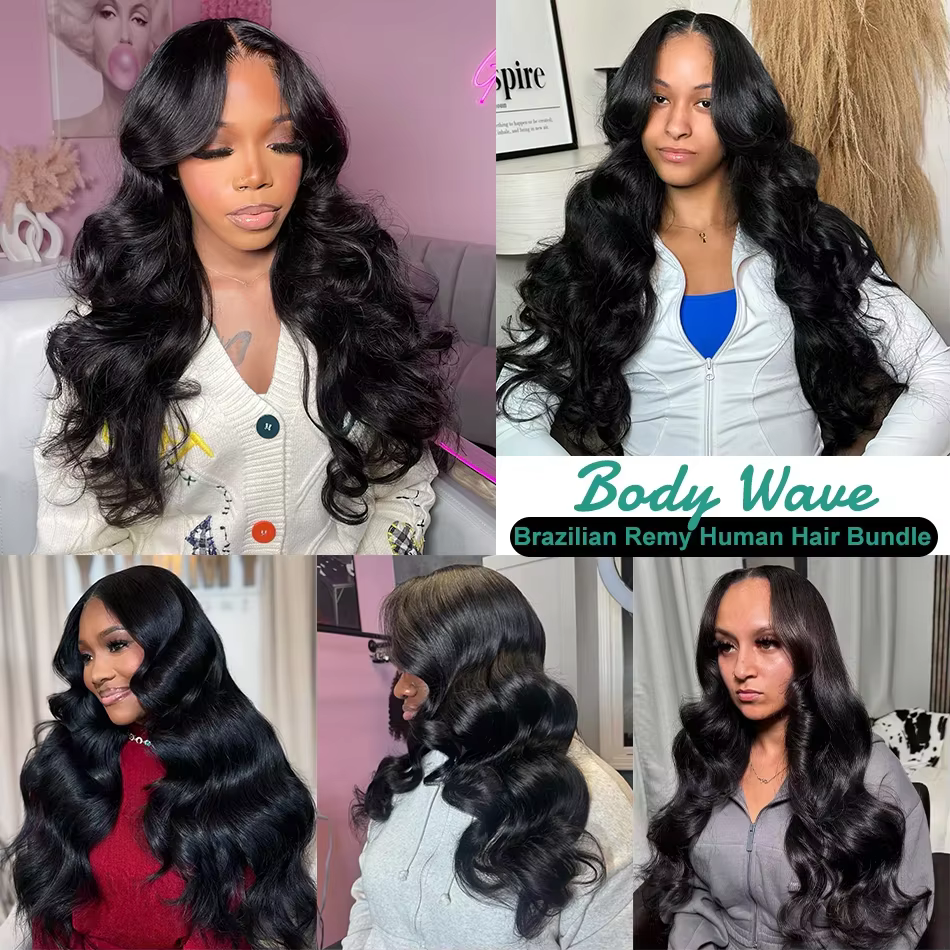 Extensions de cheveux naturels brésiliens 12A, 40 pouces, ondulés, 3 ou 4 paquets, cheveux Remy, ond