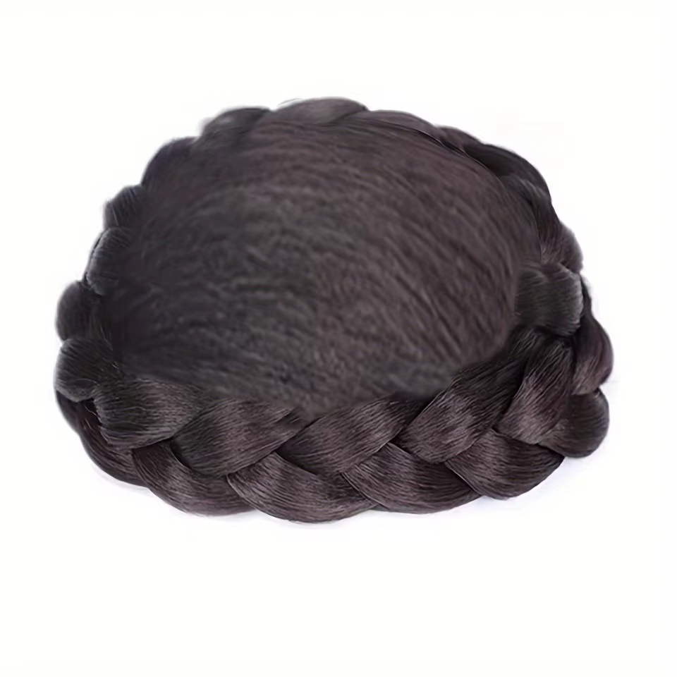 Chignon synthétique tressé, postiche à clipser, extensions de chignon en chouchou