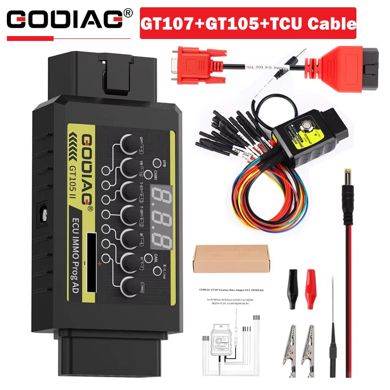 GODIAG GT107 + GT105 II DSG Plus adaptateur de données de boîte de vitesses pour Benz/BMW et G-A ECU