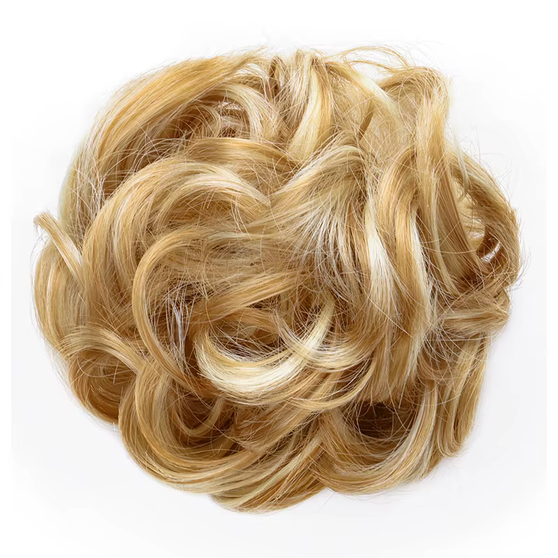 Extensions de chignon synthétiques bouclées courtes et désordonnées pour femmes, faciles à porter au