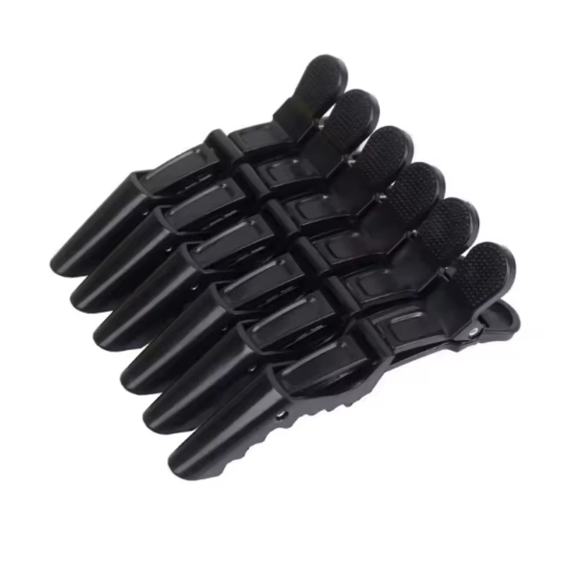 6 pinces à cheveux en alligator, pinces de coiffure, pinces à cheveux de barbier, pinces crocodile,