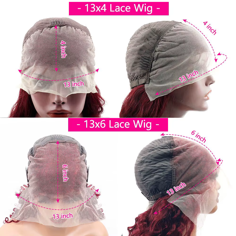 Perruques Lace Frontal 13x6 Deep Curly Wave Bourgogne 99J, Densité 200, Perruque Full Lace Front HD 