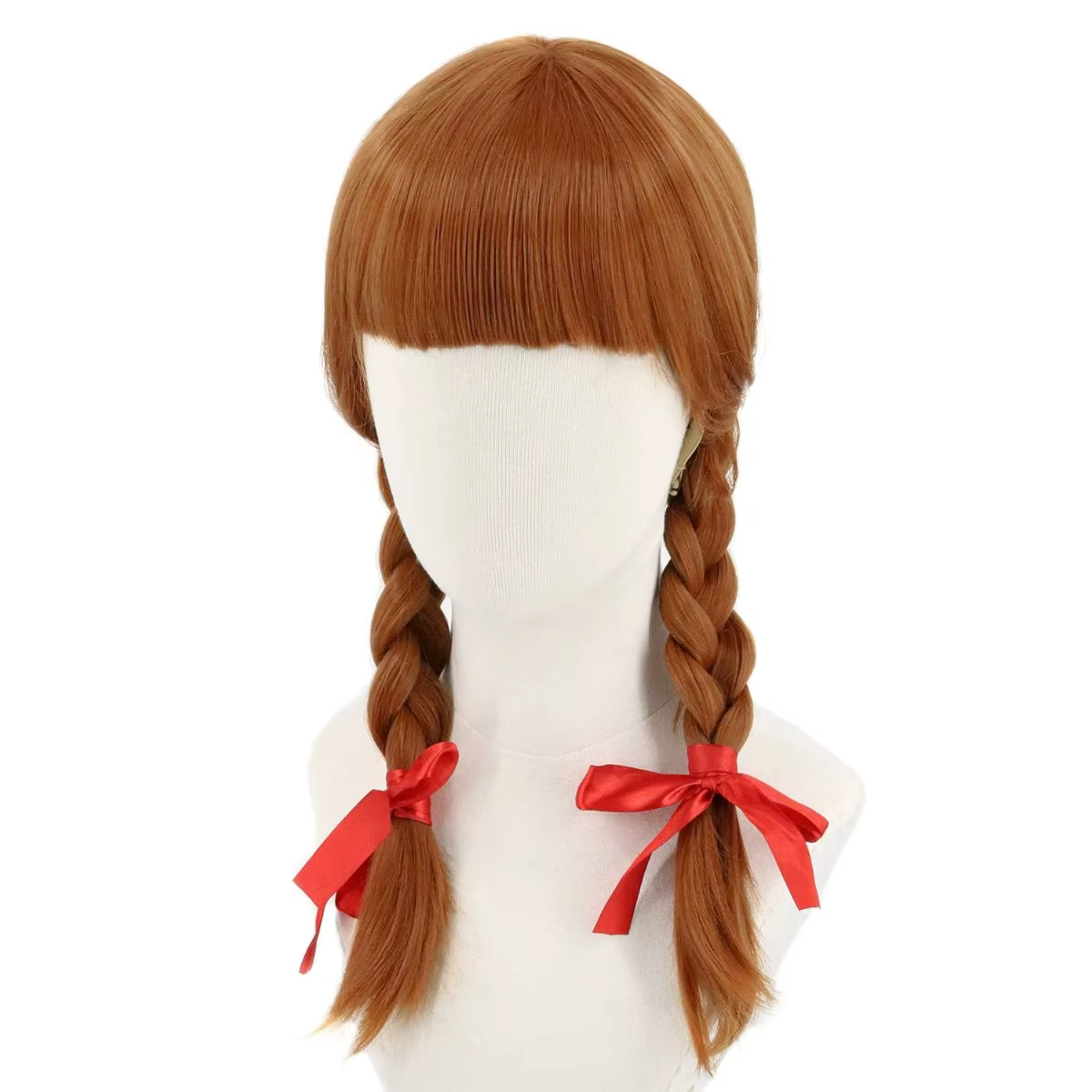 Perruque longue tressée brune pour femmes ou filles, perruques de Cosplay pour Costume d'halloween,
