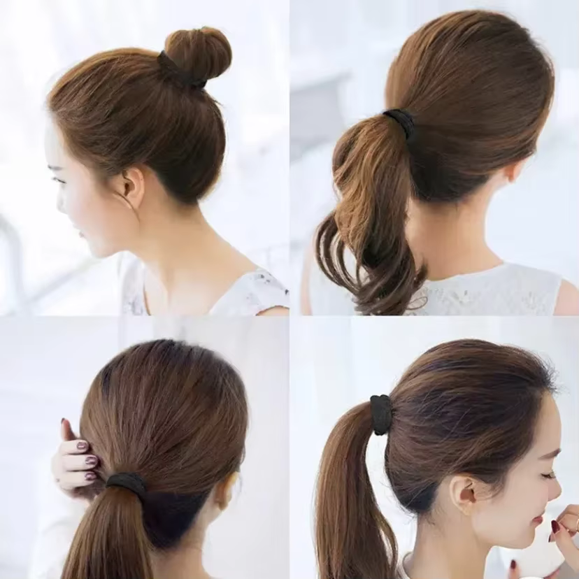 Artificiel astiques à cheveux de couleurs mélangées pour femmes et filles, attaches basiques, bande