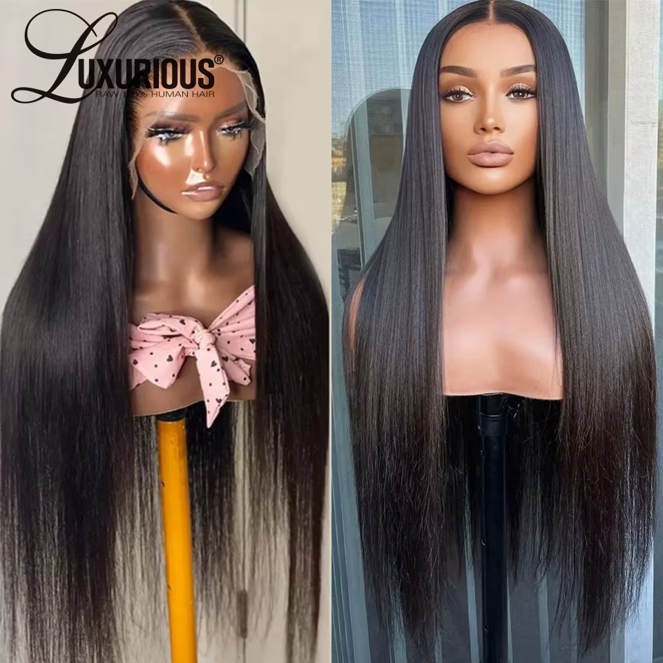 Perruque Full Lace Wig 360 naturelle lisse-Sophia, pre-plucked, densité 250%, perruque Lace Front Wi