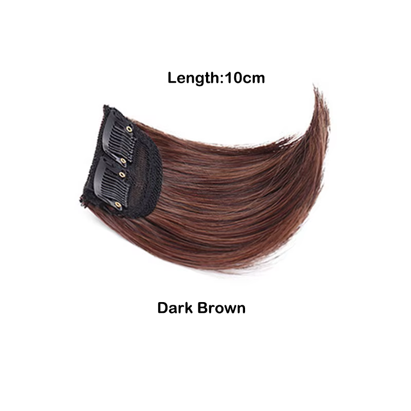 Extension capillaire synthétique courte et lisse, 10cm, doublure de cheveux Invisible, couverture la
