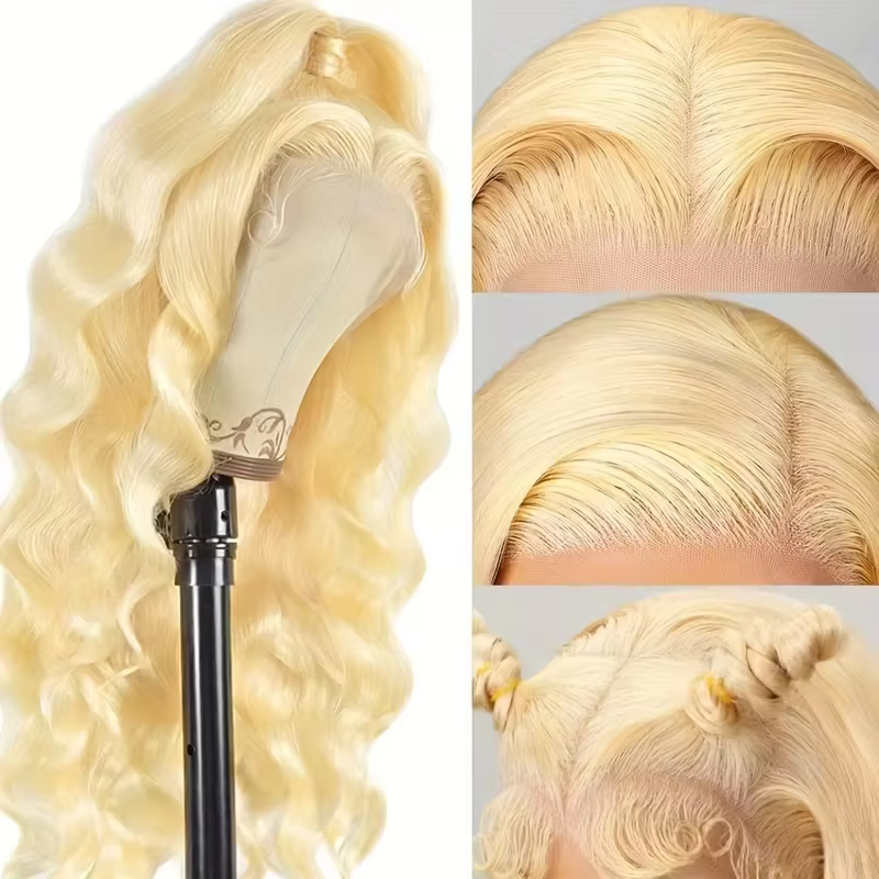 Vague de corps 613 Blonde 13x4 Hd dentelle avant perruques de cheveux humains 220% densité brésilien