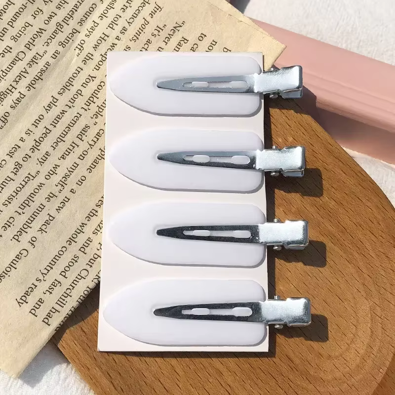 Pinces à cheveux sans couture, 4 pièces/ensemble, Barrette à frange latérale, maquillage, lavage du