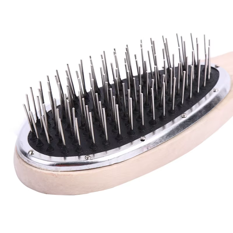 Brosse professionnelle pour perruque, peigne en acier antistatique pour la formation des Extensions 