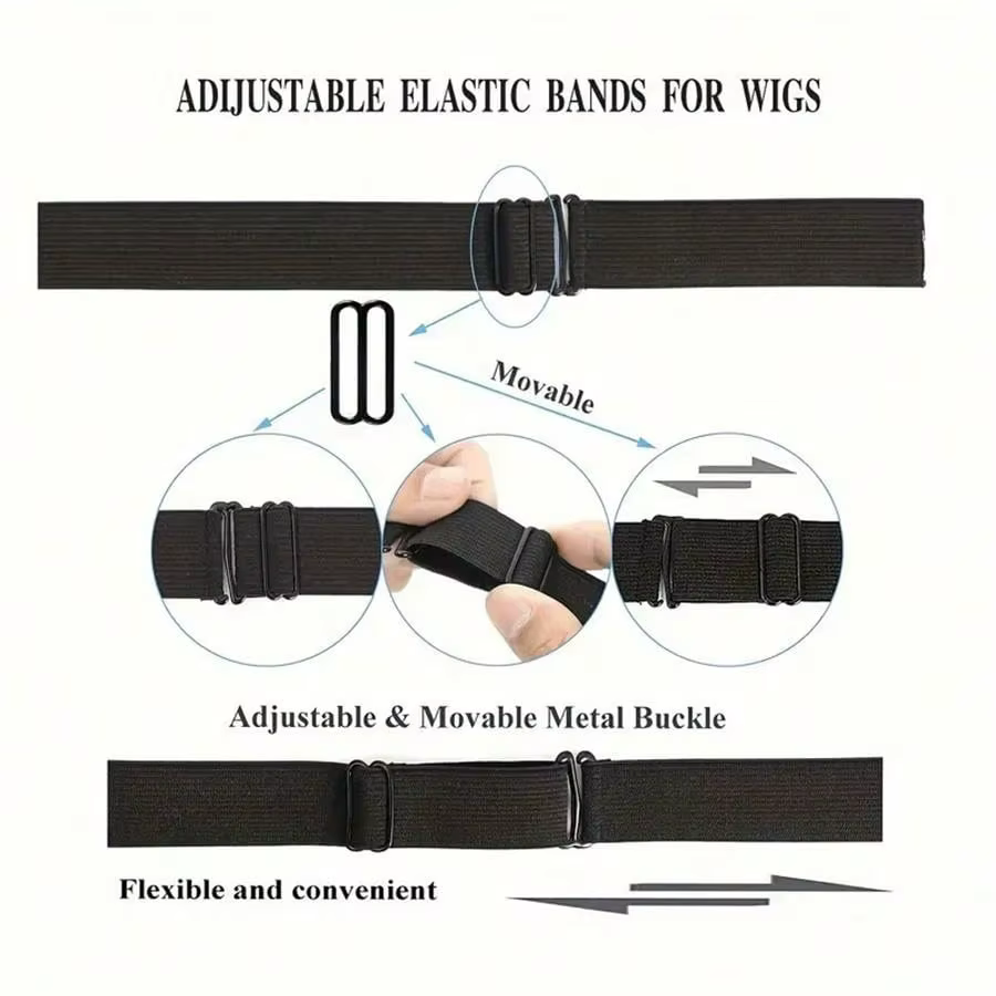 Bande élastique pour perruques, 2-20 pièces, ruban élastique de couture Ajustable à haute élasticité