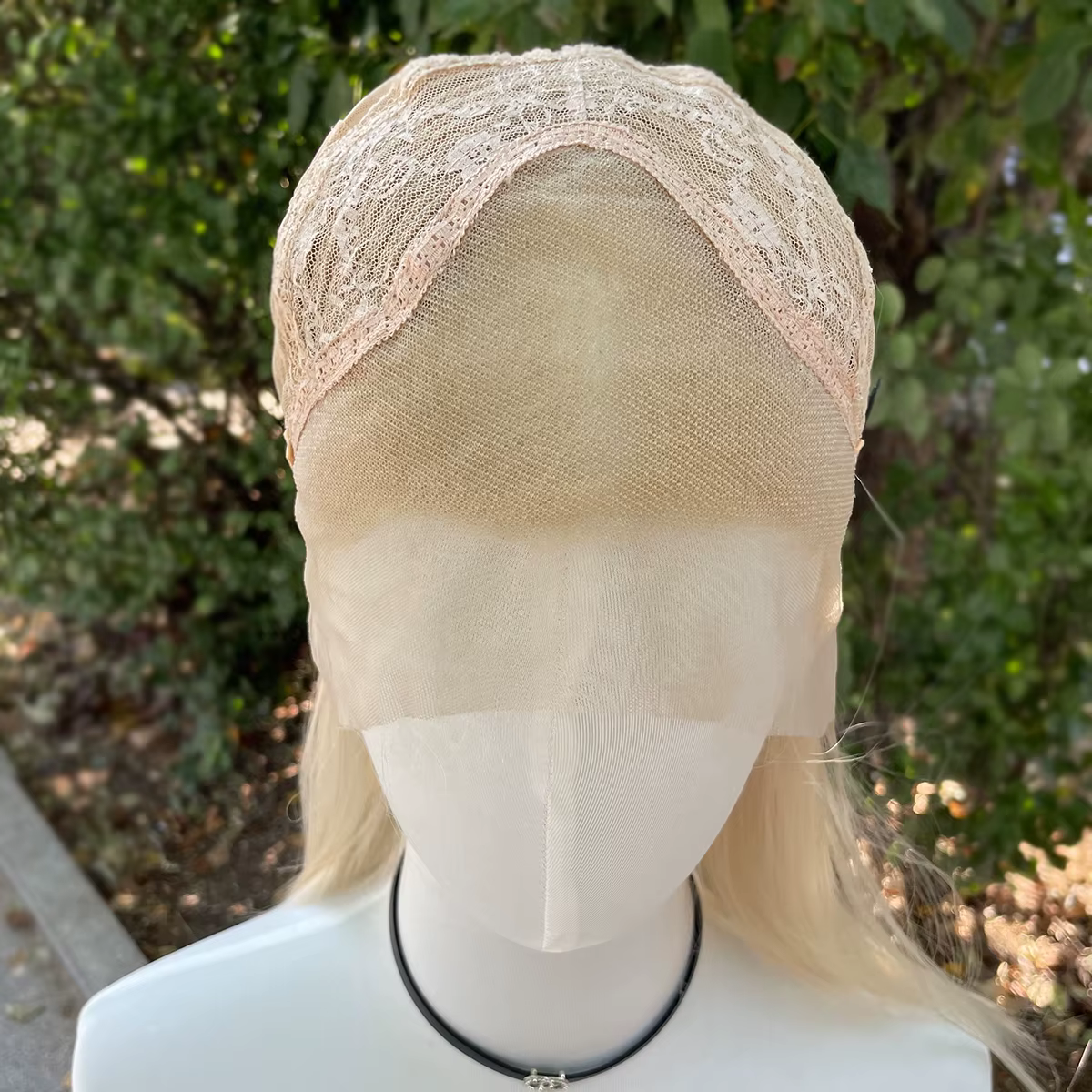 Perruque Lace Front Wig synthétique sans colle, blond clair, longueur d'épaule, 13x4, avec raie cent