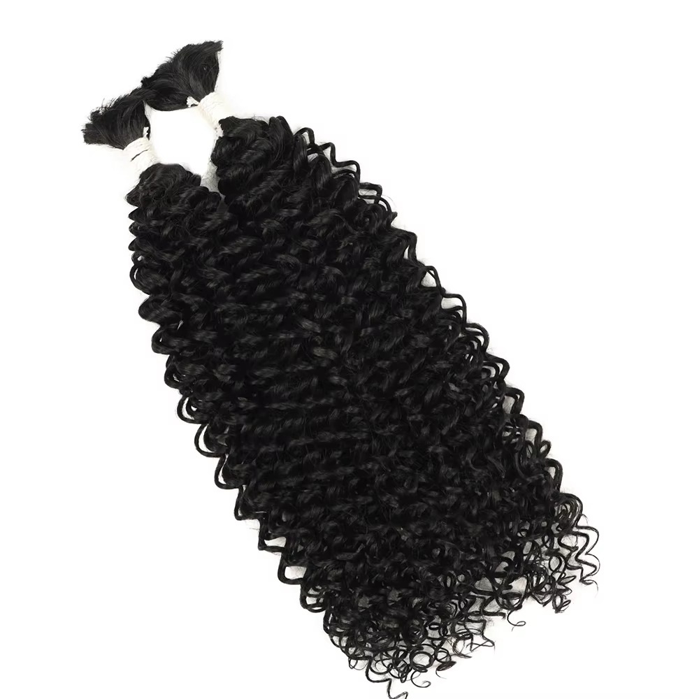 2 pièces de tresses synthétiques bouclées crépues de 30 pouces, cheveux en vrac, fibre organique, sa