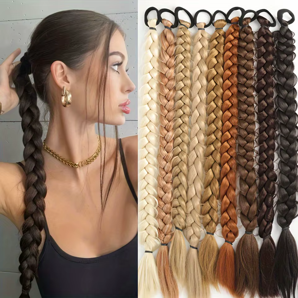 Extensions capillaires synthétiques tressées longues de 24 pouces pour femmes, accessoires capillair
