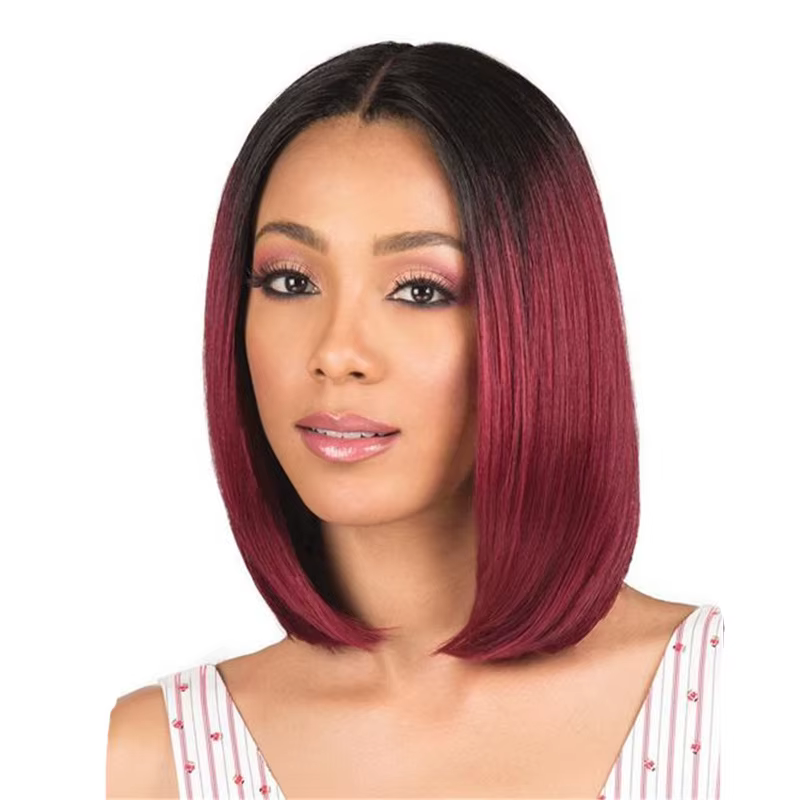 Ensemble de Cheveux Synthétiques Ultraviolets Courts pour Femme, Fibre Chimique, Soie Haute Températ