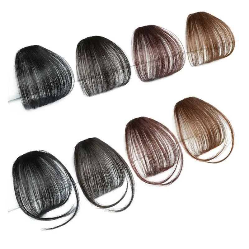 Extension capillaire synthétique lisse à Clip, fausse frange, postiche pour femmes, frange quotidien