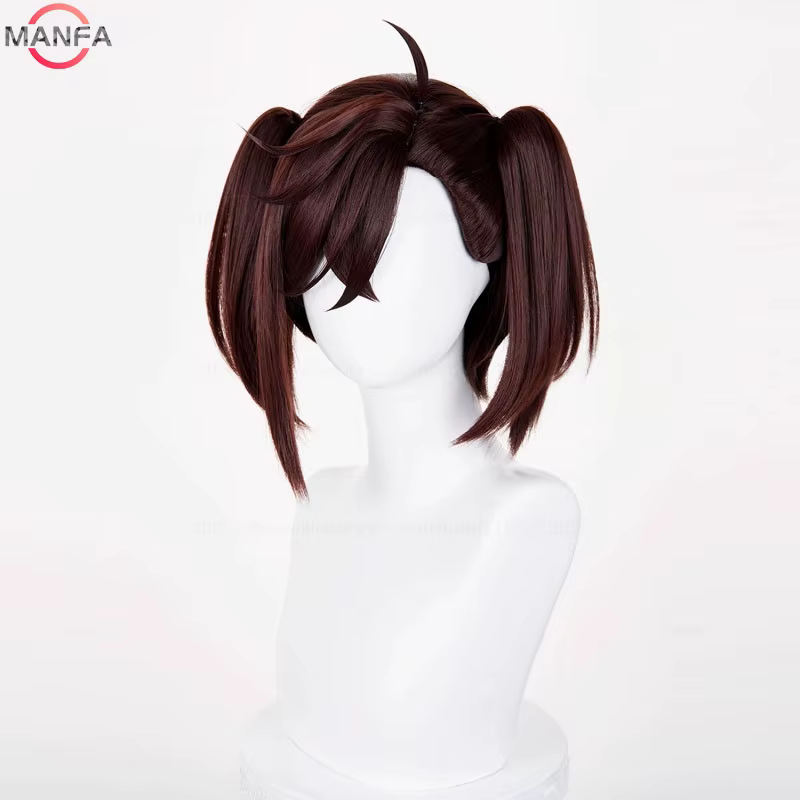 Haute qualité Momo Ayase Ekalun Cosplay perruque Anime Dandadan Cosplay court brun résistant à la ch