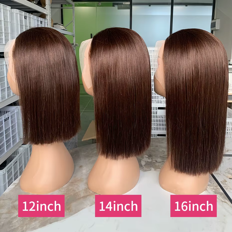 Perruques vietnamiennes sans colle, 100% cheveux humains de qualité, perruque prête à porter avec cl
