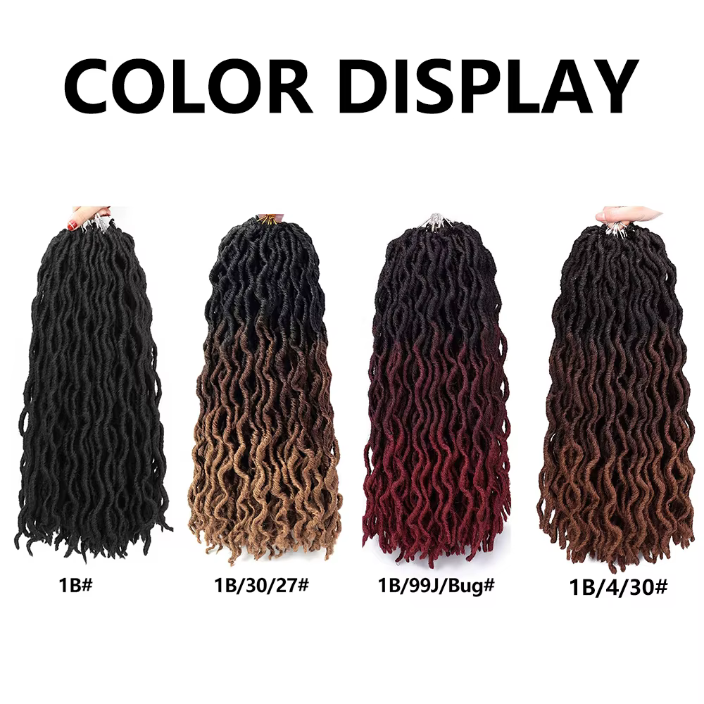 Déesse Faux locs Crochet cheveux 6 paquets/Lot doux gitane Locs ondulés Crochet tresses synthétiques