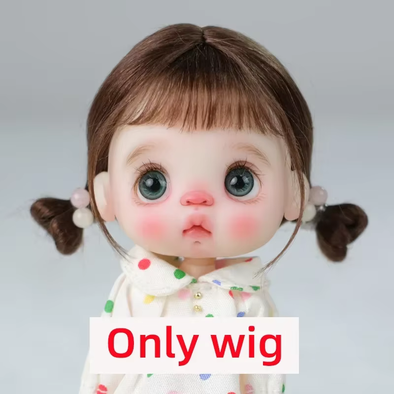 Queue de cheval cheveux étudiant chignon mignon tressé frange mohair mi-attaché doux perruque updo p