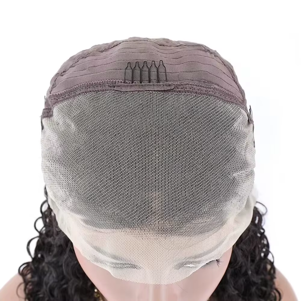 Perruques frontales en dentelle bouclée coupe lutin 13x4 cheveux humains courte 6 pouces perruque bo