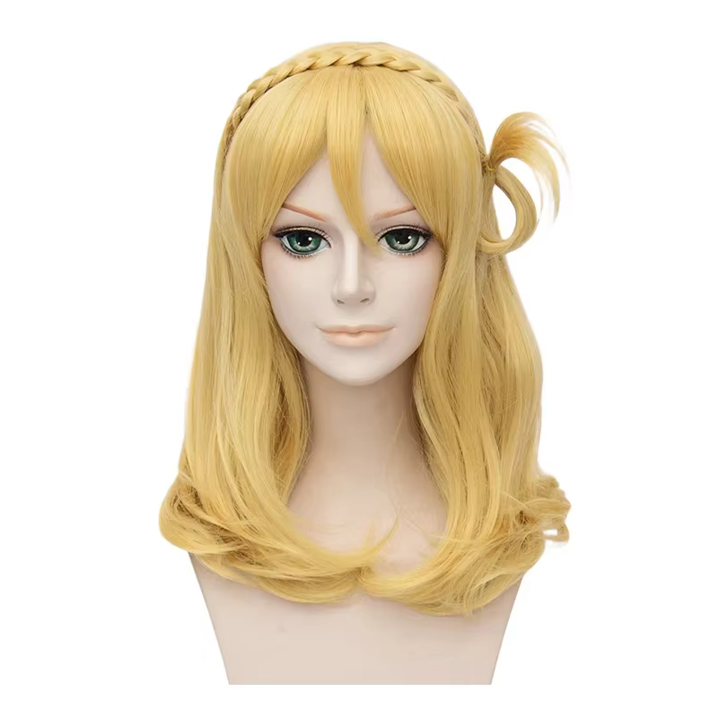 Perruque Cosplay avec bonnet de perruque, Anime LoveLive Sunshine Mari Ohara, cheveux synthétiques p