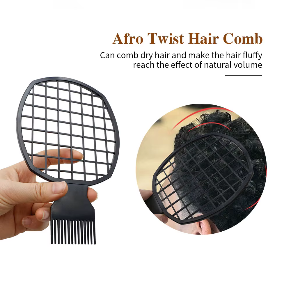 1/2 pièces Afro cheveux bouclés filet peigne en acier inoxydable choisir cheveux fourchette peigne D