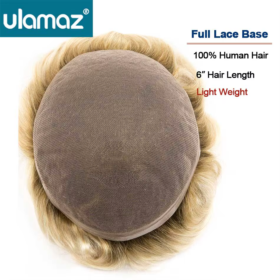 Homme perruque cheveux humains pleine dentelle perruques français dentelle système de cheveux pour h