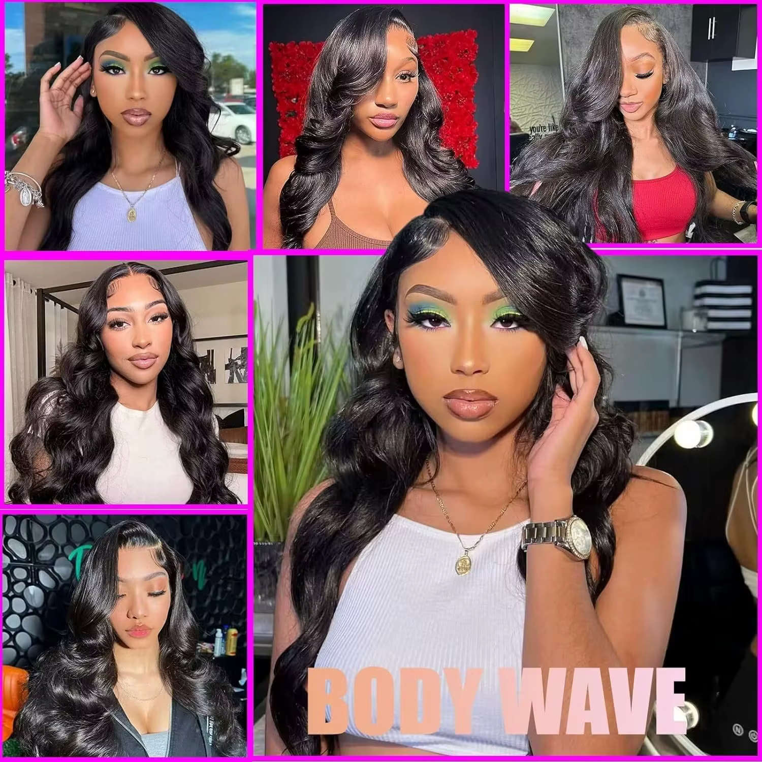 Perruque Lace Front Wig Body Wave Naturelle, Cheveux Humains, Sans Colle, 13x4, 13x6, 26, 28, 30, 32