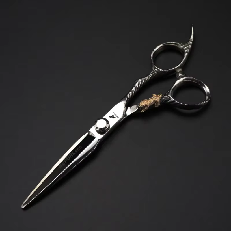 Nepurlson 6 pouces 440C acier inoxydable professionnel ciseaux à cheveux barbier coupe ciseaux ensem