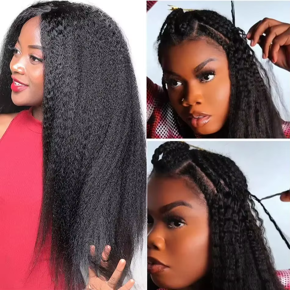 Dialola Kinky Straight Burmese Curly Feather Crochet Human Hair Extension Pre-Separated Knotless Reu